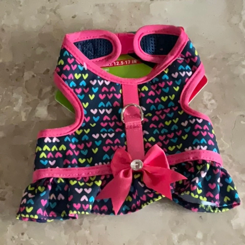 Two Super Cute SMALL 12-5” -17” Chest Dog Harnesses